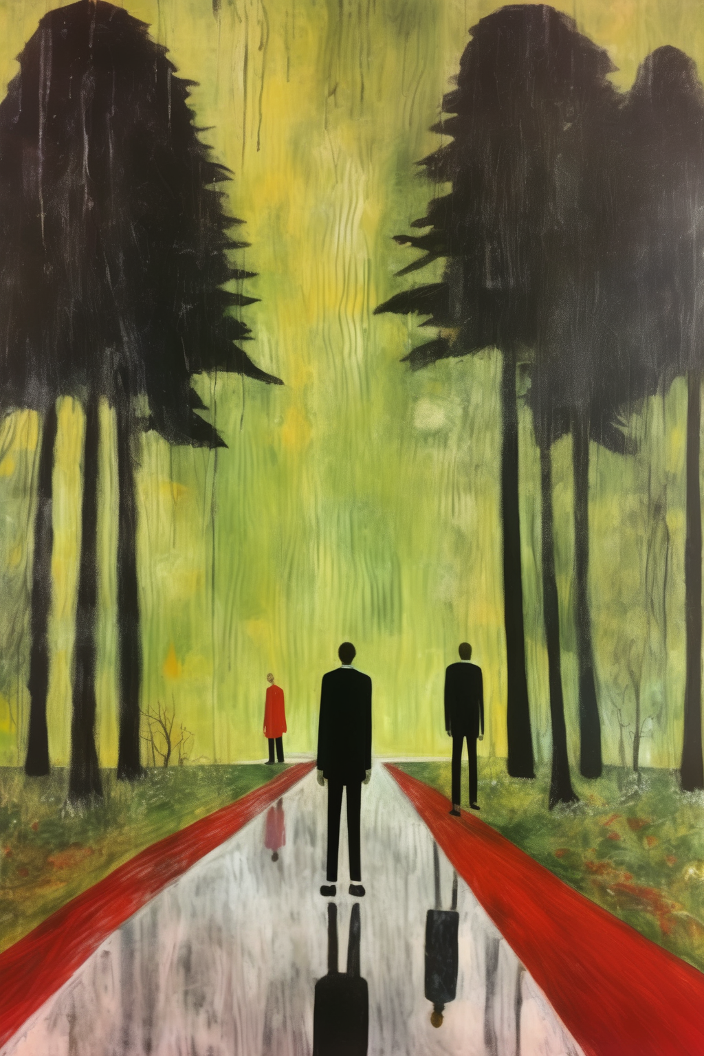 00477-1954585779-_lora_Peter Doig Style_1_Peter Doig Style - In the style of Peter Doig. Add people walking in the picture and a person in the fo.png